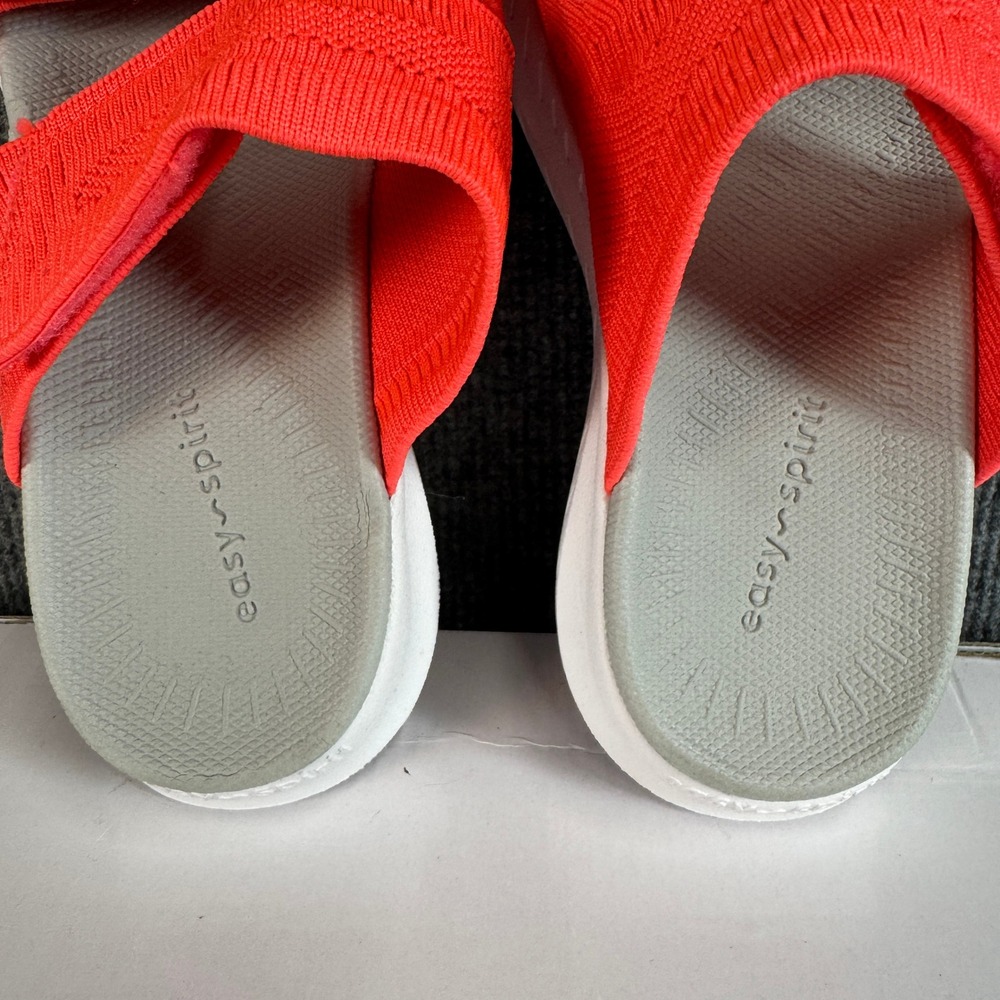 Easy Spirit Womens 7M Orange Knit Double Strap Slide Sandals Sporty Comfort - Picture 8 of 12